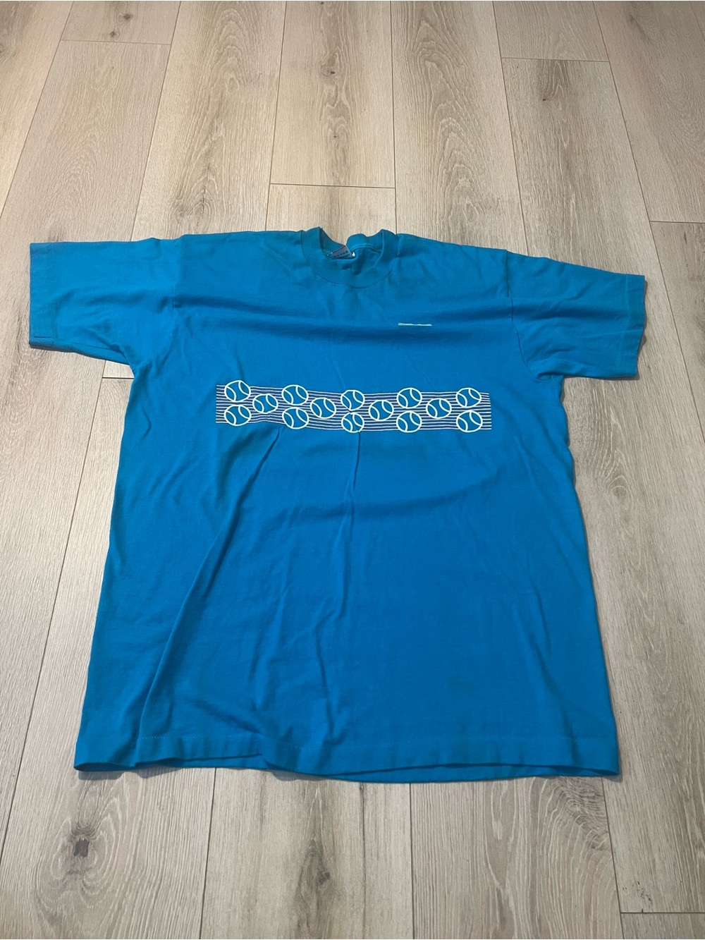 Fruit of the Loom Men's Bright Teal Graphic Tee